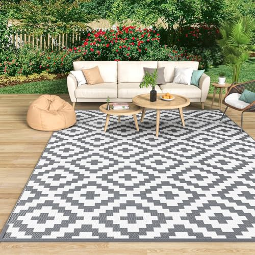 Mokani Alfombra Exterior de Fibras Sintéticas, Resistente y Duradera (240X300CM)