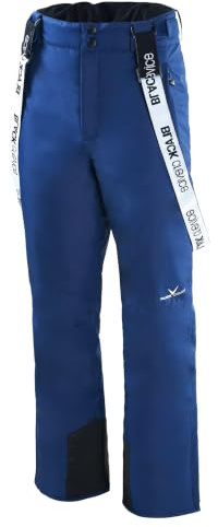 Black Crevice Pantalones de esquí para hombre, snowboard, azul marino/blanco, talla 60