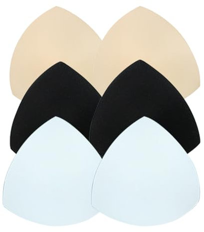 MagiSel BH Einlagen Bra Pads, 3 Paar Herausnehmbaren Sport BH, Bikinis Unterwäsche Einsätze Pads, BH-Polsterung Push Up, Dreieckige BH Atmungsaktiv Weich für Mädchen Sport Badeanzug Unterwäsche