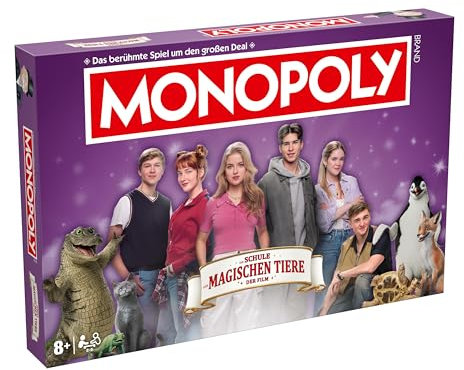 Winning Moves Monopoly Die Schule der magischen Tiere Edition - Monopoly Spiel für Fans - Familienspiele Strategie Brettspiele Die Schule der magischen Tiere - 2+ Spieler ab 8+ Jahren - Deutsch