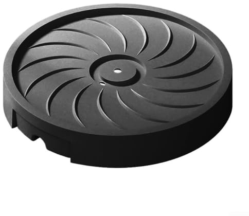 Dessous de verre mobile avec roulettes pivotantes pour faciliter le déplacement des plantes, rouleau de pot de fleurs rond avec plateau de drainage de l'eau pour jardin intérieur (noir, 26 cm)
