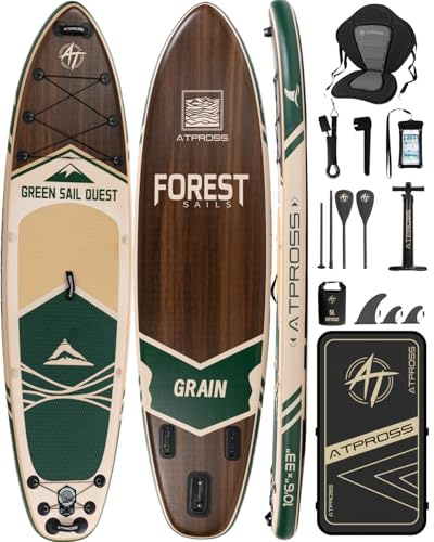 ATPROSS Stand Up Paddle Gonflable 2 Personnes, Kit Complet avec Accessoires