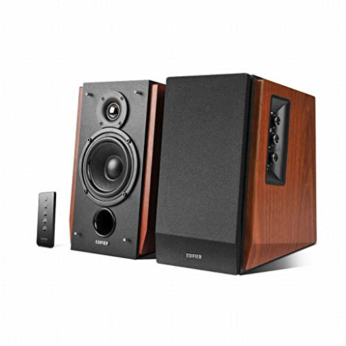 Edifier R1700Bt 66W Noir, Bois Haut-Parleur - Hauts-Parleurs (2-Voies, Sans Fil, 3,5mm/USB/Bluetooth, 66 W, 60 - 20000 Hz, Noir, Bois)