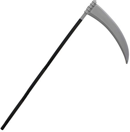 Zac's Alter Ego Grim Reaper Scythe - 102cm Detachable Plastic Halloween Staff - Perfect Plastic Halloween Prop for Grim Reaper Costume - Adjustable Death Scythe Weapon