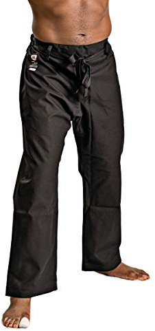 Ronin Heavy Weight 12oz. Cotton Karate Pants (Black, 4)