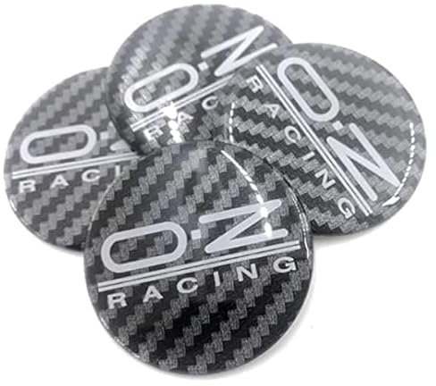 ZABEES 4 Stück Nabendeckel für OZ Racing 55 MM 62 MM, Auto Radnabendeckel Radnabenabdeckung Nabenkappen mit Logo, Wasserdicht Staubdicht Anti Rost Felgendeckel Zubehör,55mm