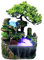 Fontana da scrivania meditazione zen giardino roccioso cascata con pompa automatica, umidificatore a nebbia colorata, decorazione per la casa, ufficio desktop, stile 2