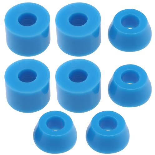 YINETTECH 2 Sets Long board Truck Bushings 92A Skateboard Bushings Shock Absorber Suitable for Skate Trucks Four-Wheel Skateboards(Blue)