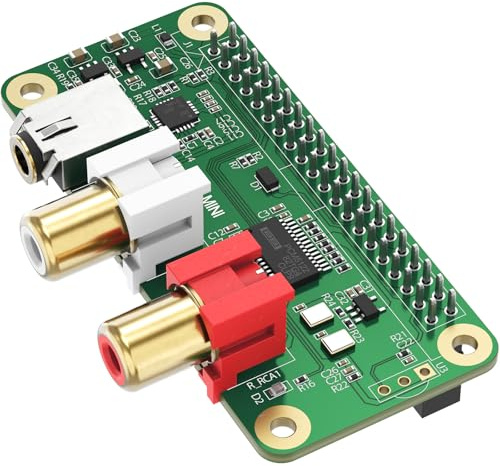 InnoMaker DAC Mini Hat PCM5122 Ljudkort för Raspberry Pi 5/4/3B+/Zero 2W, 384kHz/32bit HiFi Ljud Shield med RCA & 3.5mm Utgång