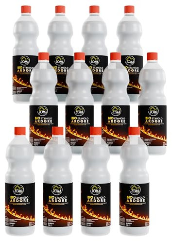 ZOMAHOME Bioetanolo Liquido per Stufa e Camino - Bioetanolo inodore ad Alto Potere Calorico - Bioetanolo per camino inodore ideale per interni, Liquido bioetanolo di origine vegetale - 12 Litri