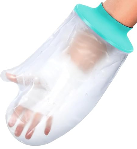 Biglumin Funda Escayola Brazo,Protector de mano de yeso impermeable para la ducha después de la cirugía,Protector Impermeable para brazo de Escayola bolsa de yeso reutilizable para vendajes