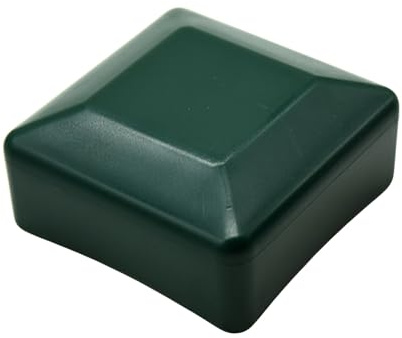DOJA Barcelona Tappi per Pali di Recinzione - Pack 12 - Colore Verde - 60x60mm, Protezione Efficace - Tappi Rettangolari con Design Contemporaneo - Copripalo Resistente con Finitura di Alta Qualità