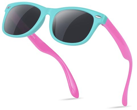 Ulknyss Polarizadas Gafas de Sol Niño y Niña 3-10 Años - Gafas de Sol Infantiles Flexibles de Goma para UV400 Protección