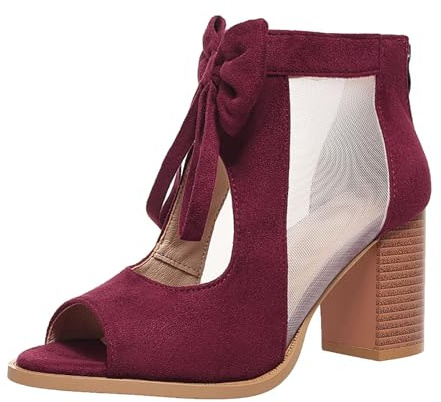 Damer sandaler med peeptoe hög klack med rosett för sommarsemestern fritidslook