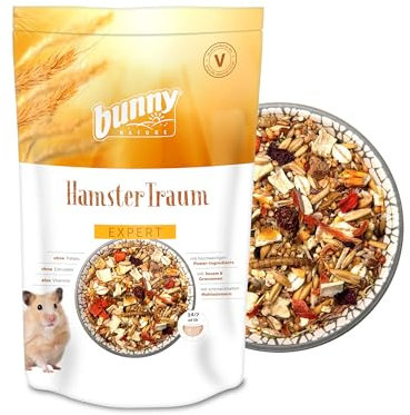 bunnyNature HamsterTraum Expert - Alleinfuttermittel für Hamster - Hamster-Futter Mix mit Vitaminen, Power-Ingredients & Mehlwürmern - 500g