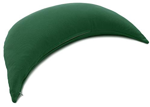 GIRAFFENLAND Halbmond mit Bio-Hirseschalen Köper grün - Hirsekissen | mit zusätzlichem Bio-Inlett