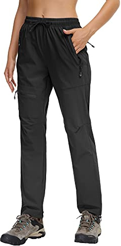 Butrends Pantalon de randonnée pour Femme, été, Pantalon Capri de Jogging léger, Pantalon d'extérieur Respirant, Pantalon Cargo 3/4, Pantalon de Trekking à séchage Rapide avec Poches zippées