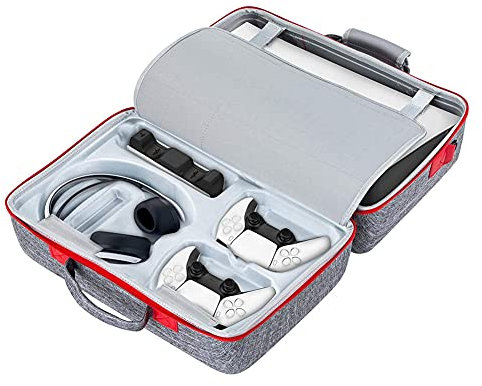 Yuhtech Travel Case for PS5 Console, Storage Bag for PS5 Controller, PS5 Console, Gaming Headset, and Gaming Accessories
