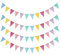 Leeyunbee 4 Stück Wimpelkette Outdoor, 16M 48 Flaggen Wimpelkette Wetterfest, Wimpel Girlande, Regenbogen Girlande Deko für Hochzeit Geburtstag Kinderzimmer Party Garden Dekoration