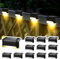 Solpex Solarleuchten für außen, 12 Stück Schwarz Solarleuchte Garten, Treppenlicht, wasserdicht, LED Beleuchtung für Außentreppe, Stufen, Zaun, Hof, Terrasse, Dachrinne, Weg, Dekoration, (Warmweiß)