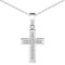 Materia Kleines Kreuz Anhänger Silber 925 Halskette KA-31-K97-40cm