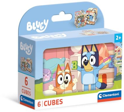 Clementoni Bluey Würfel Puzzle Kinder - Geschicklichkeitsspiel für Kinder ab 3 Jahren - Sensorik- & Motorikspielzeug Puzzle Disney von Clementoni 40662