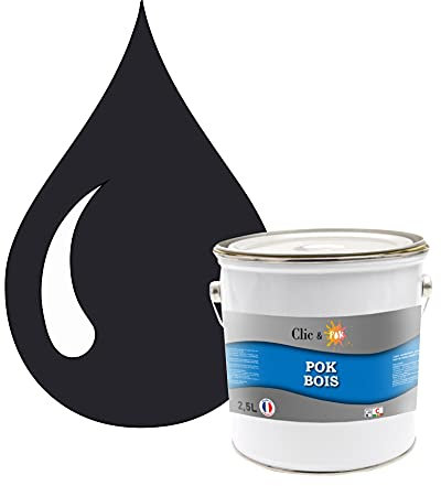 POK Peinture extérieure bois - Résistante aux intempéries BOIS - 2,5L - RAL 5008 Bleu gris