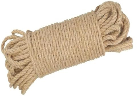 MYXJX Cuerda, Cuerda de Hilo de Yute Cuerda de sisal de Gato de 5 mm Cuerda de Yute Cuerda de cáñamo Fuerte Cuerda de jardín for Manualidades DIY(5MM 80M)