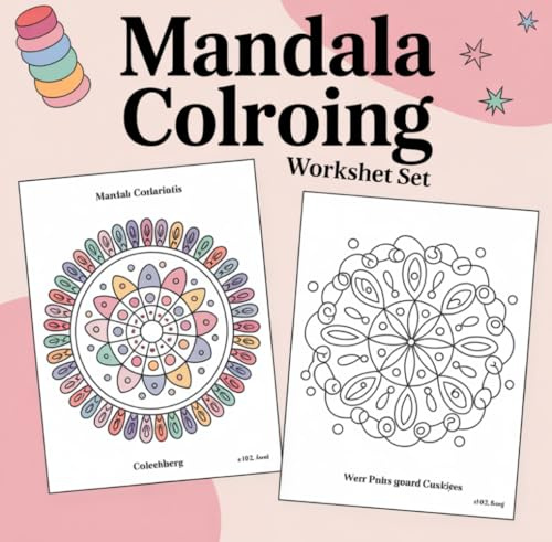 Mandala Coloring Workshet Set