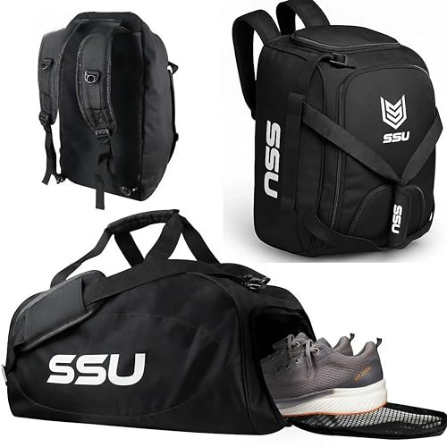 SSU män kvinnor sport gymväska 50 l duffel kappsäck MMA boxning BJJ Muay Thai kickboxning Taekwondo jiu jitsu träningsutrustning fitness resor ryggsäck med skofack kampsport Taekwondo karate träning