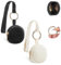 2 Mini Portagioie Donna da Viaggio in Tessuto a Strato Aria Borsa per Porta Gioielli Anelli PortaOrecchini Catene Collane Organizer Portaorecchini Ragazza Amica Compleanno 5,8*5,7*2,1 cm (Nero&Beige)
