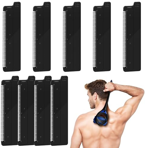 Sdivner 9 Pieces Replacement Shaver Blades For Bakblade 2.0, 3.0 und 2.0 Elite Plus,Back Hair Body Shaver,Back Shavers for Men