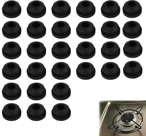 30 piezas puntas de goma, pasajes de goma, patas antioxidantes, accesorios de mesa de cocción, con barras de 5 mm, para camping, coches, pies para hornillos de autocaravanas Dometic, Smev y Thetford