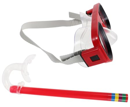 ibasenice Lunettes De Natation pour Garçon Fille Anti-buée Masque De Plongée avec Couvre-Nez Tube Respiratoire Silicone pour Piscine Et Plage