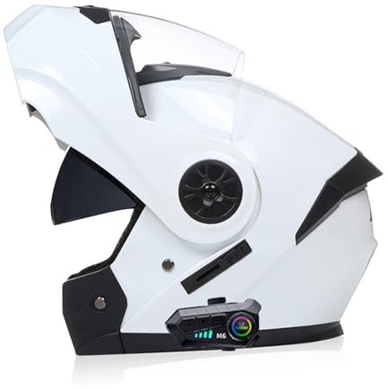 ZHTBATE Casco Integrato Apribile con Interfono Casco Moto Modulare Bluetooth Caschi Modulari per Uomo Donna con Doppia Visiera Casco Integrale Casco Crash Omologati ECE