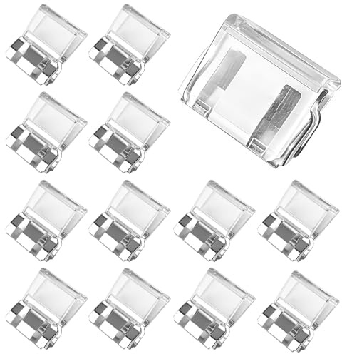 12PCS Invisible Trouser Hem Clips Invisible Pant Leg Clips for Jeans Trousers Plastic Buckle Clips for Securing Trouser Cuffs Make Pants Tighter and Limit Stopper for Doors Windows Restrictor