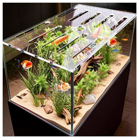 HKSDKABOP Couvercle d'aquarium en Acrylique, Couvercle d'aquarium en Acrylique Transparent avec Trous d'aération for réservoirs de Poissons, Plusieurs Tailles(30x30cm)