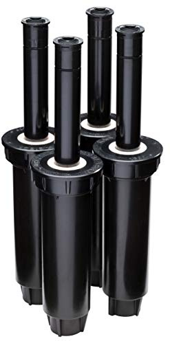 Rain Bird 1804DSF4PK - Aspersor emergente Profesional de Doble Chorro, patrón de círculo Completo de 360°, Distancia de pulverización Entre 20 y 38 cm, Altura emergente de 10 cm, 4 Unidades