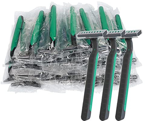 Disposable Razors Bulk, Individually Wrapped Razors for Travel, Hotel, Airbnb, and Homeless (50 Pack)