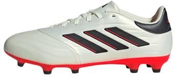 adidas Unisex Copa Pure II League Firm Ground Boots Football, Ivory/Core Black/Solar Red, 9 UK