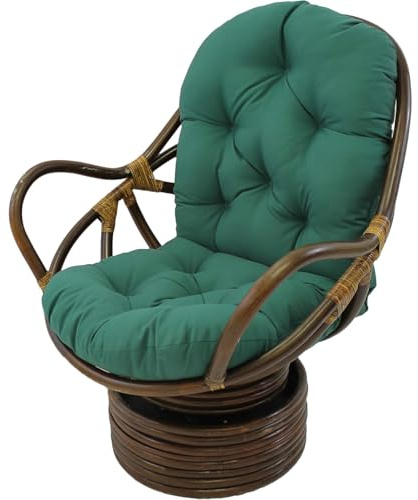 Coussin Exterieur Jardin,Fauteuil en Rotin Pivotant Coussin Chaise Jardin, Matelas Siège Extérieur Mobilier Confort Imperméable Rembourrage pour Chaise, Fauteuil de Jardin - Chaise Non Incluse