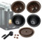 LUKELI 5Pcs Vertuo Reusable Capsule Vertuo Pods Refillable Coffee Capsules VertuoLine for Nespresso Vertuo with 1 Pcs Reusable Silicone Lids (Black 230ML+Brown 150ML+1pcs Silicone Lid)