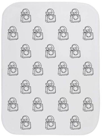 Azeeda 'Toy Poodle in a Handbag' Baby Burp/Wash Cloth (BC00025900)