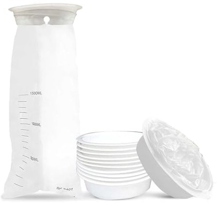 10 Pack Emesis Bags Disposable 1500ml Vomit Morning Sickness Bags Portable Nausea Barf Bag Leak Resistant for Pregnant Women