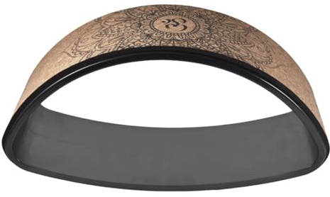 Ruota da yoga in sughero naturale, forma ad per fitness, forma ad della ruota posteriore, forma ad, ruota per fitness a forma di, ruota per dharma per pilates, yoga e piegamenti