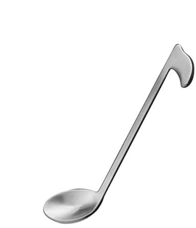 Cucchiaino da caffè a forma di nota musicale, cucchiaio per mescolare caffè, note musicali, in acciaio inox, può essere utilizzato per casa, cucina o ristorante, cucchiaio lucido per uso alimentare