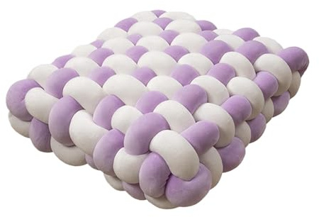 Cuscino quadrato con nodo – Morbido cuscino a nodo per la decorazione della casa, cuscino quadrato in peluche annodato per il soggiorno, cuscino per meditare, leggere, riposare, dormire