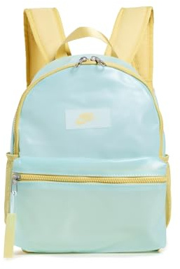 Nike Unisex Kid's Brasilia Just Do It Mini Backpack (11l) (Little Big, Glacier Blue/Saturn Gold/Saturn Gold, One Size, Brasilia Just Do It Mini Backpack (11l) (Little Kid/Big Kid)
