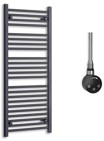 Radiador Toallero Eléctrico Negro 60x120 cm con Termostato 300W