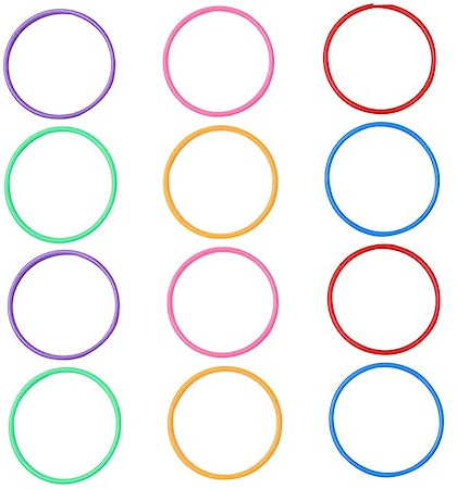 OSOLADY Ring Toss Game for Kids Plastic Toss Rings Outdoor Backyard Toy Enhancing Hand-Eye Coordination Carnival Party Fun